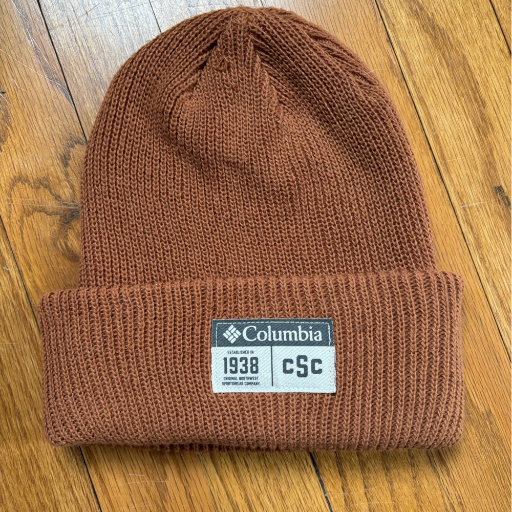 Columbia Brown Knit Beanie Hat